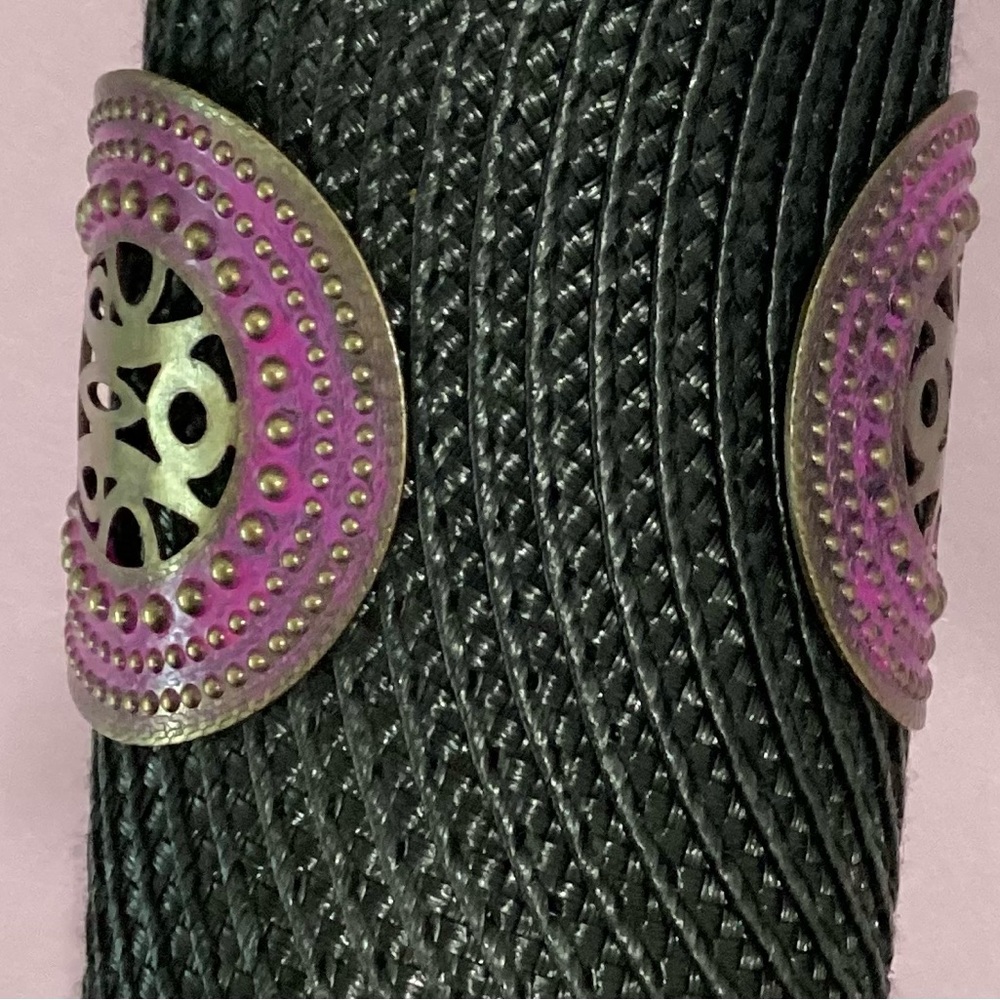 Fuschia/Gold Cuff Bracelet - Picture 3 of 5